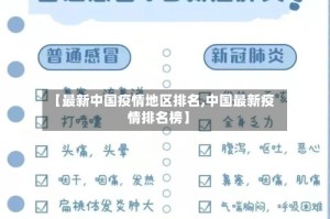 【最新中国疫情地区排名,中国最新疫情排名榜】