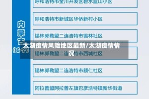 太湖疫情风险地区最新/太湖疫情情况