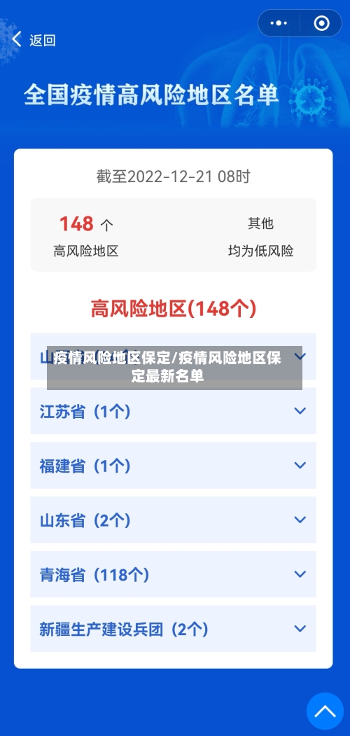 疫情风险地区保定/疫情风险地区保定最新名单-第1张图片