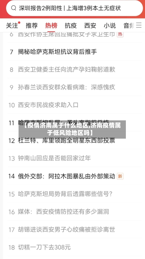 【疫情济南属于什么地区,济南疫情属于低风险地区吗】-第1张图片