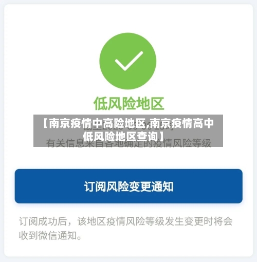 【南京疫情中高险地区,南京疫情高中低风险地区查询】-第1张图片
